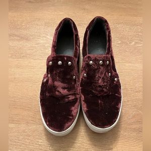 Velvet Platform Sneakers